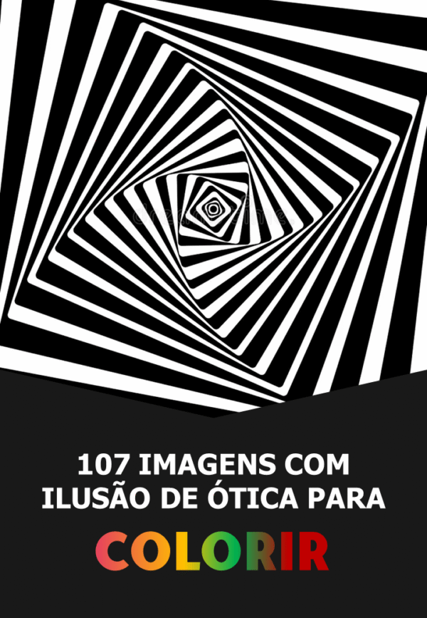[DESCONTO] 107 Imagens com Ilusão de Otica Para Colorir
