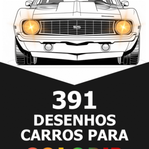Pacote 391 Desenhos de Carros Para colorir