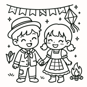 Pack Festa Junina Para Colorir e Alfabetizar