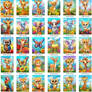 246 Animais e Flores para Colorir